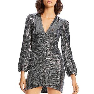 LINI Ariana Metallic Cocktail Dress